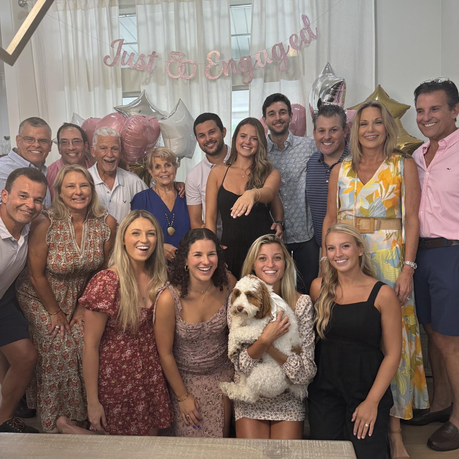 Surprise engagement party, all the Aleman’s!
