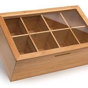 Bamboo Tea Box Organizer