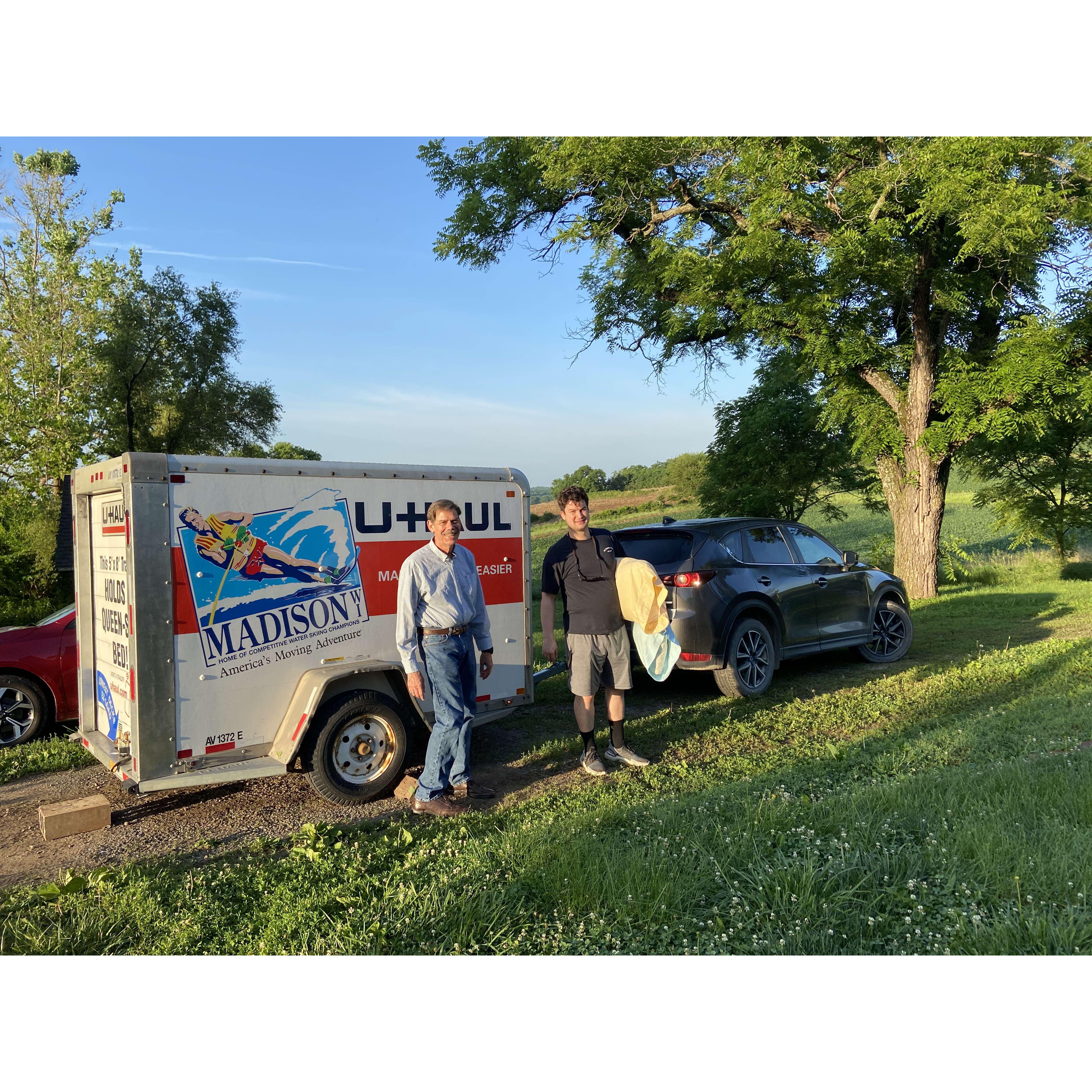 Tom and Matt gear up to hit the road...LA here we come!