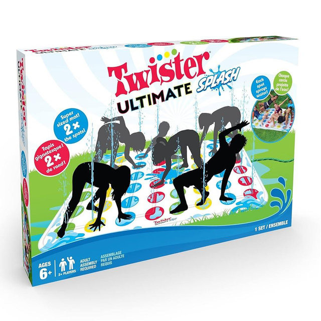 Hasbro Twister Ultimate Splash – Giant Outdoor Inflatable Water Twister Game for Kids – Backyard Summer Fun