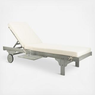 Newport Chaise Lounge Chair with Side Table