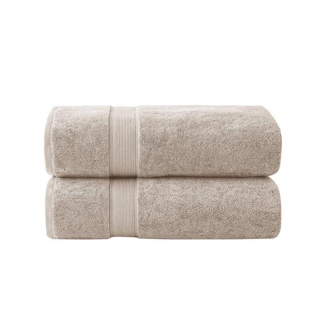 2pc Cotton Bath Sheet Set Tan