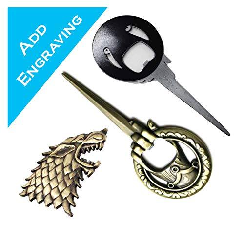 Game of Thrones Hand of the King Bottle Opener - Bronze Finish - Gold Toned With Magnet - Excellent Kitchen Gadget, Gift, Stocking Stuffer, or Party Favor Merchandise