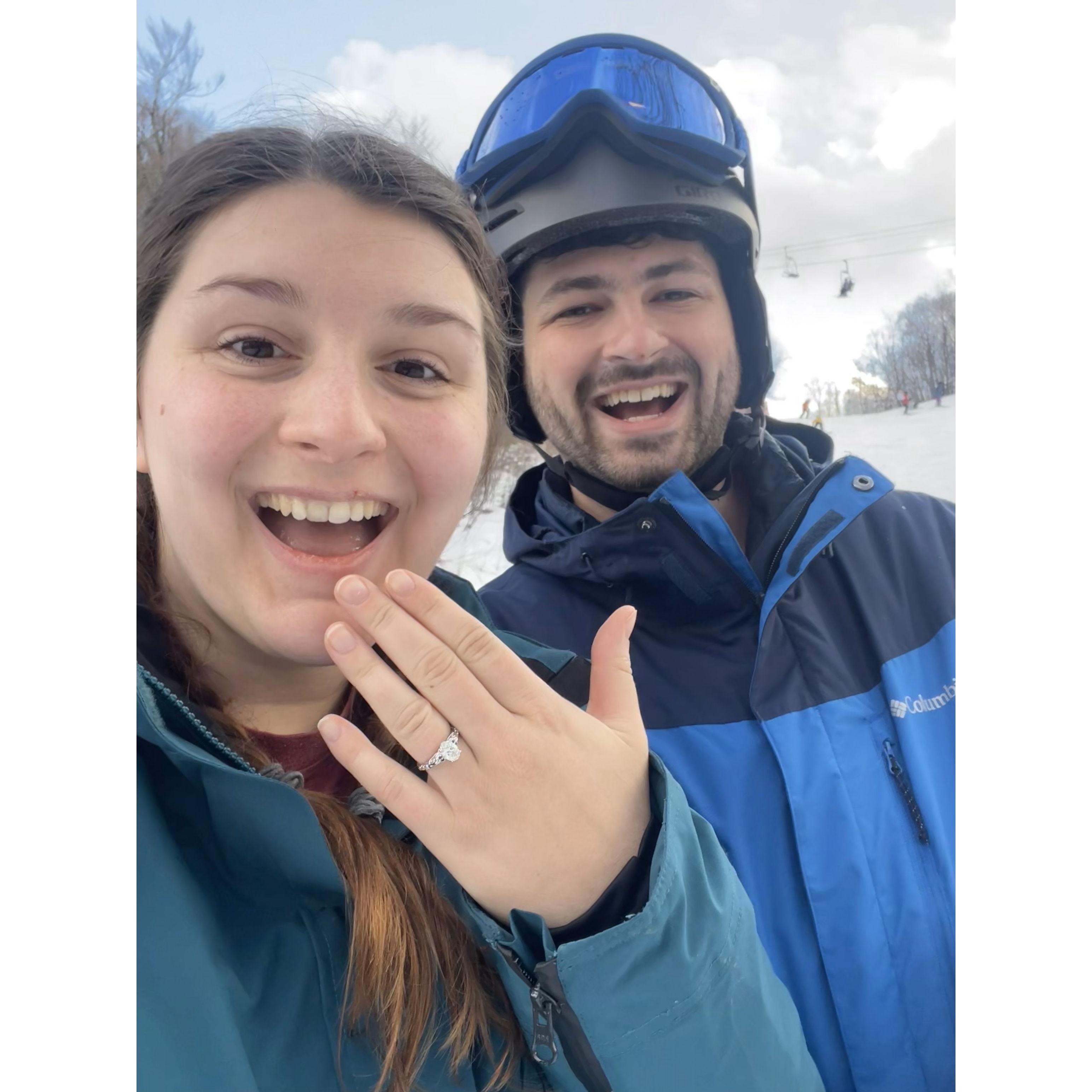 Right after she said "yes"