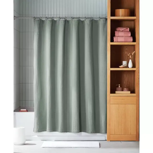 Haven™ 72-Inch x 72-Inch Washed Faille Shower Curtain in Jade