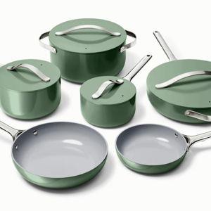 Ceramic Cookware Set | Nonstick Pots & Pans Set | Non-Toxic | Caraway 16 Pc