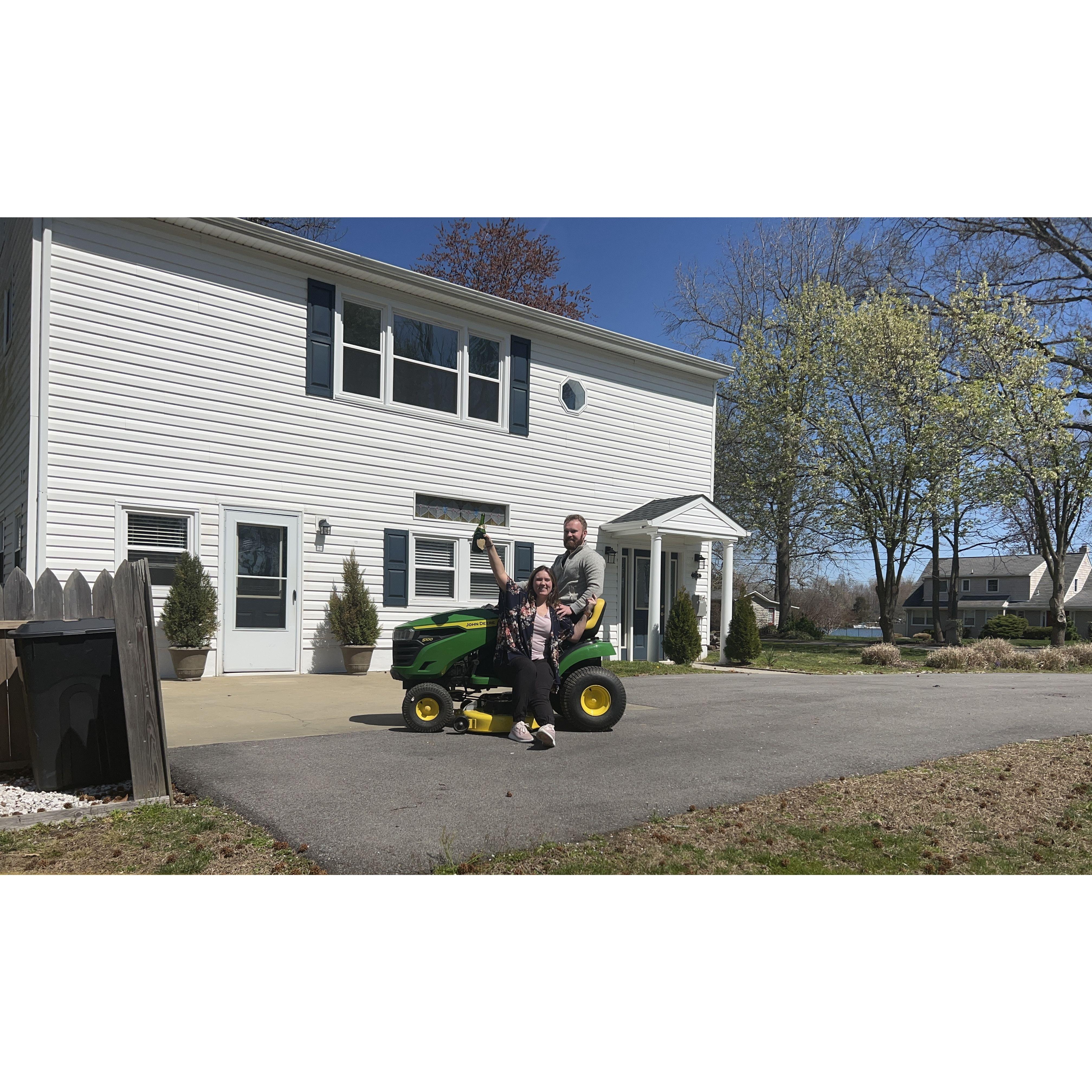 The day we closed on our first home together!