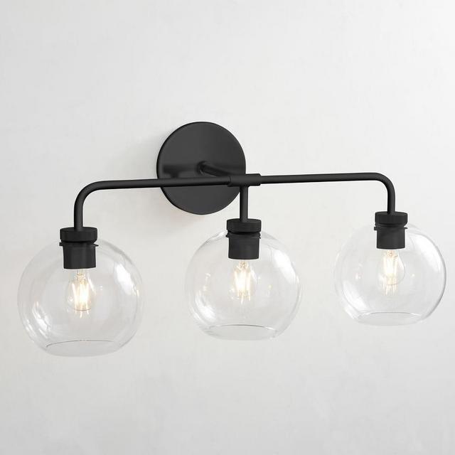 Matte Black Reagan Triple Sconce