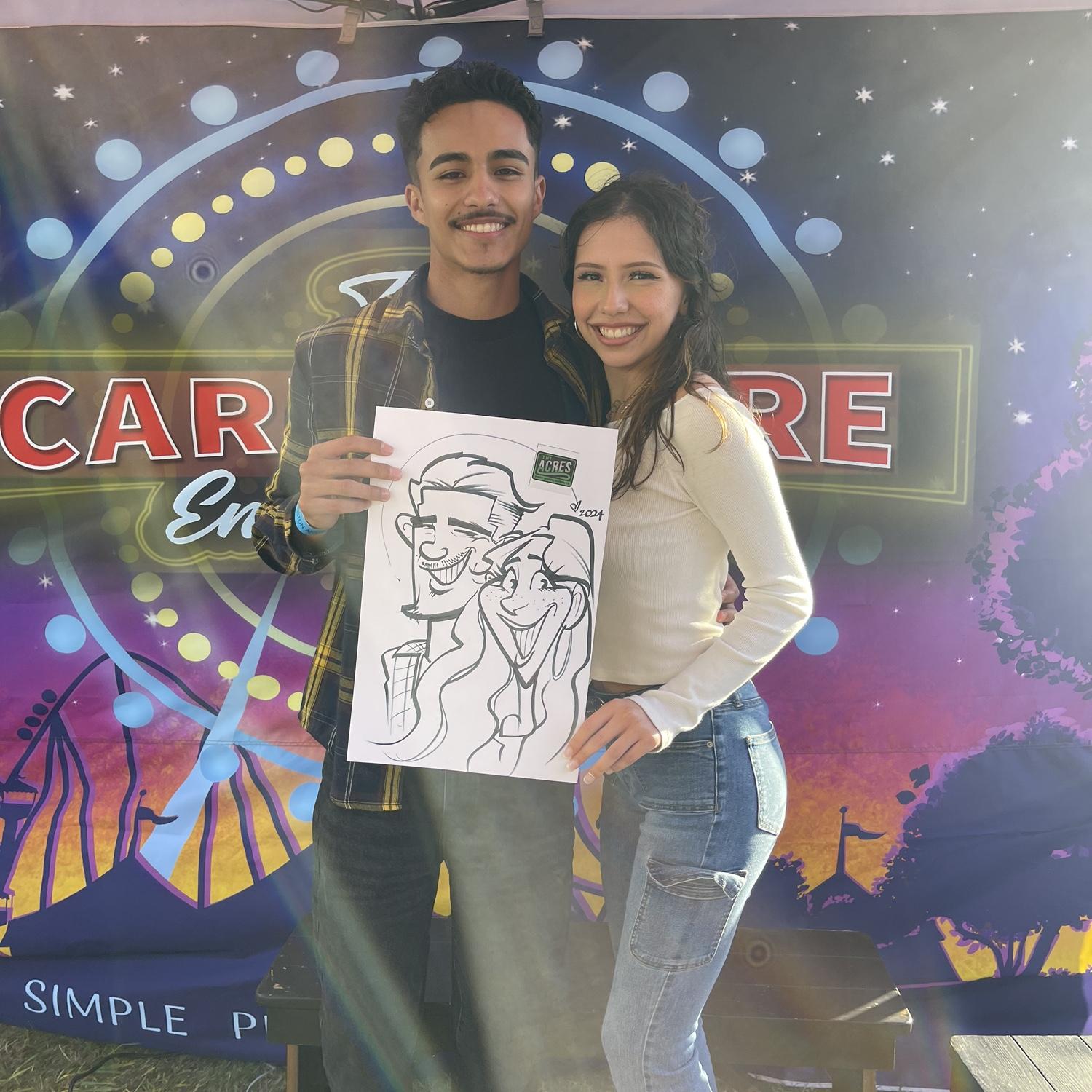 our first caricature (unfortunately it was pretty accurate lol)