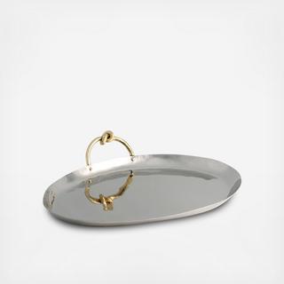 Old hollywood Oval Tray with Handle