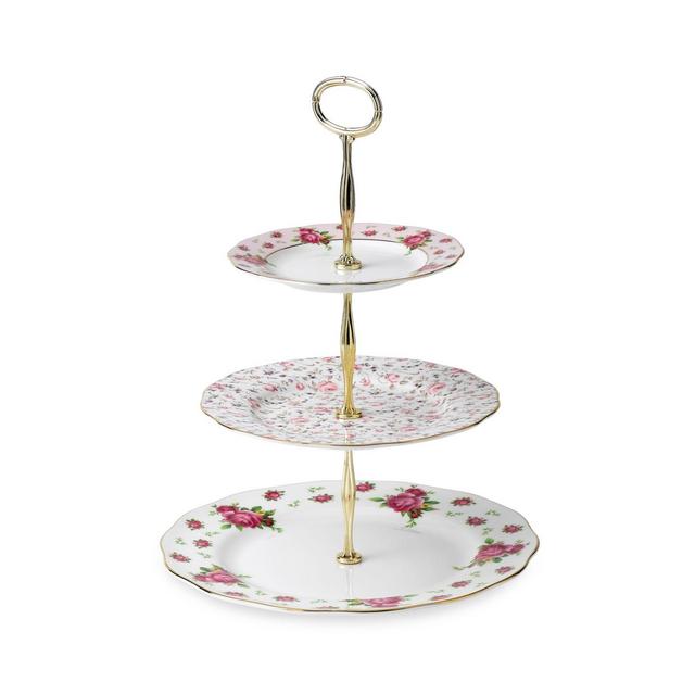 Royal Albert New Country Roses 3-Tier Server in White