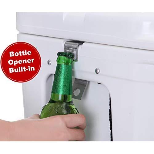 Noa Store Cooler Lock Bracket with Bottle Opener Compatible with Yeti/RTIC Coolers, Made of Highest Grade Stainless Steel (316L)
