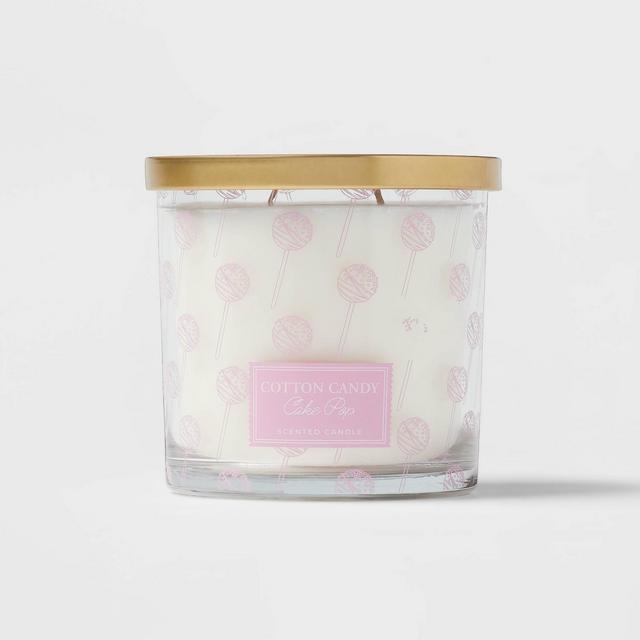 14oz Lidded Glass Candle Cotton Candy Cake Pop - Threshold™