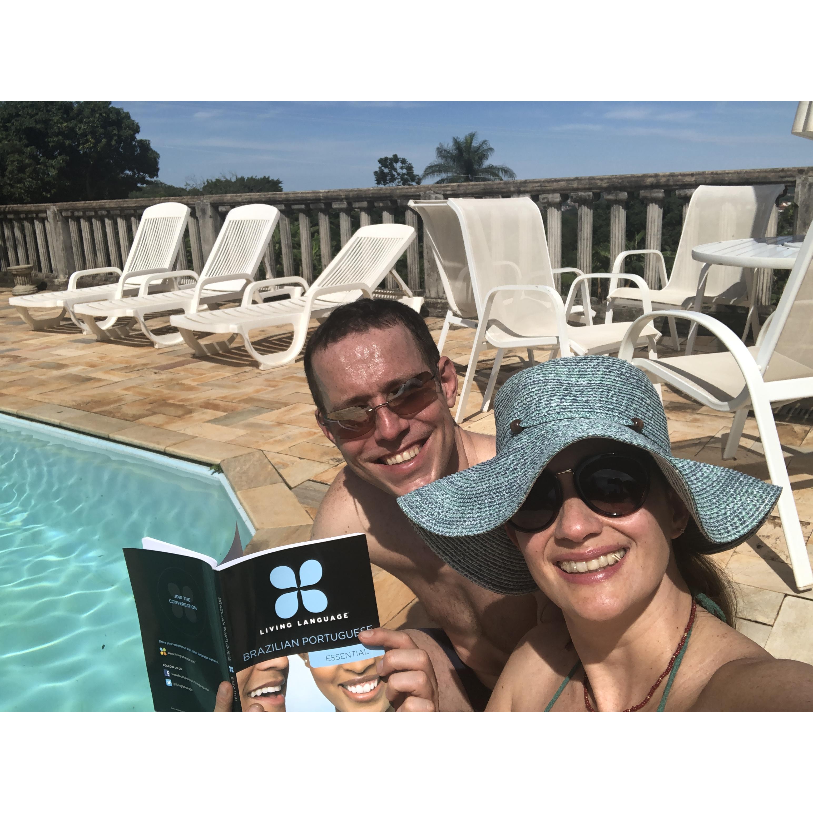 Learning Portuguese at a Brazilian pool