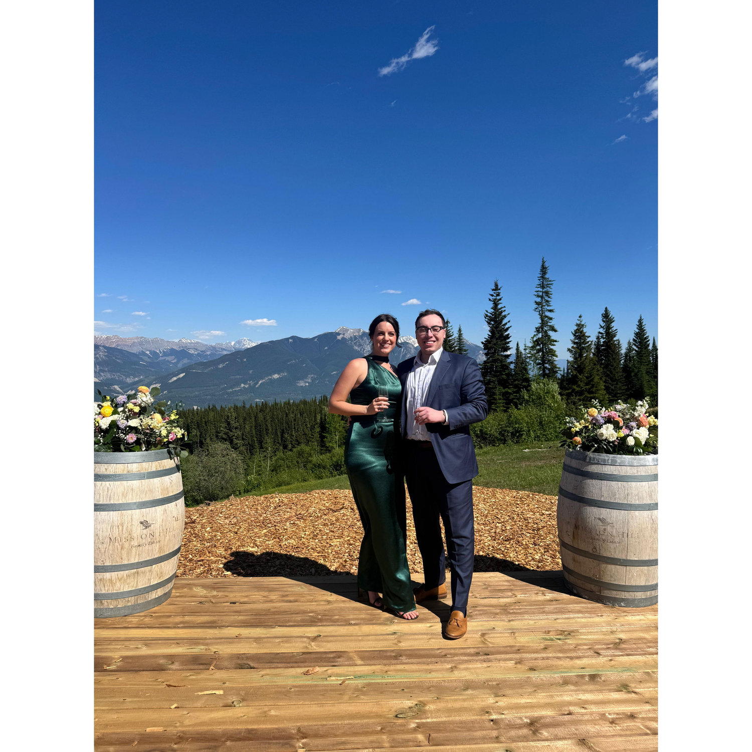 At the wedding of Brenna's best friend, and Maid of Honor, Brooke.
