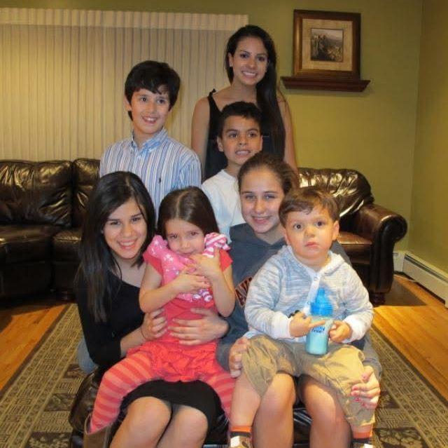 Nathalie with some cousins, Owen wasn't born yet.