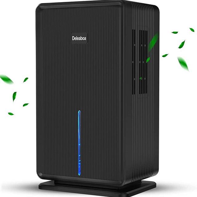 Deleaboa 106oz Dehumidifiers for Home, 7000 Cubic Feet (720 Sq. ft) Quiet Dehumidifier, Portable Dehumidifiers with 7 LED Colors and 2 Speed Modes, Small Dehumidifier for Bedroom, Closet, RV, Bathroom