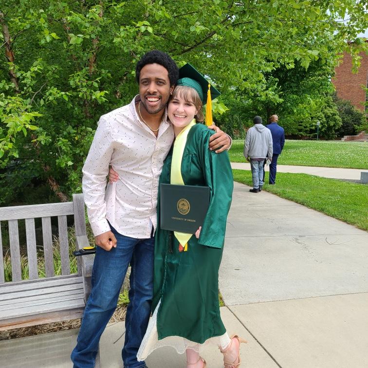 Maddie graduating University of Oregon in June 2022.