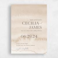 Beige Wedding Invitation - Loreto Portrait