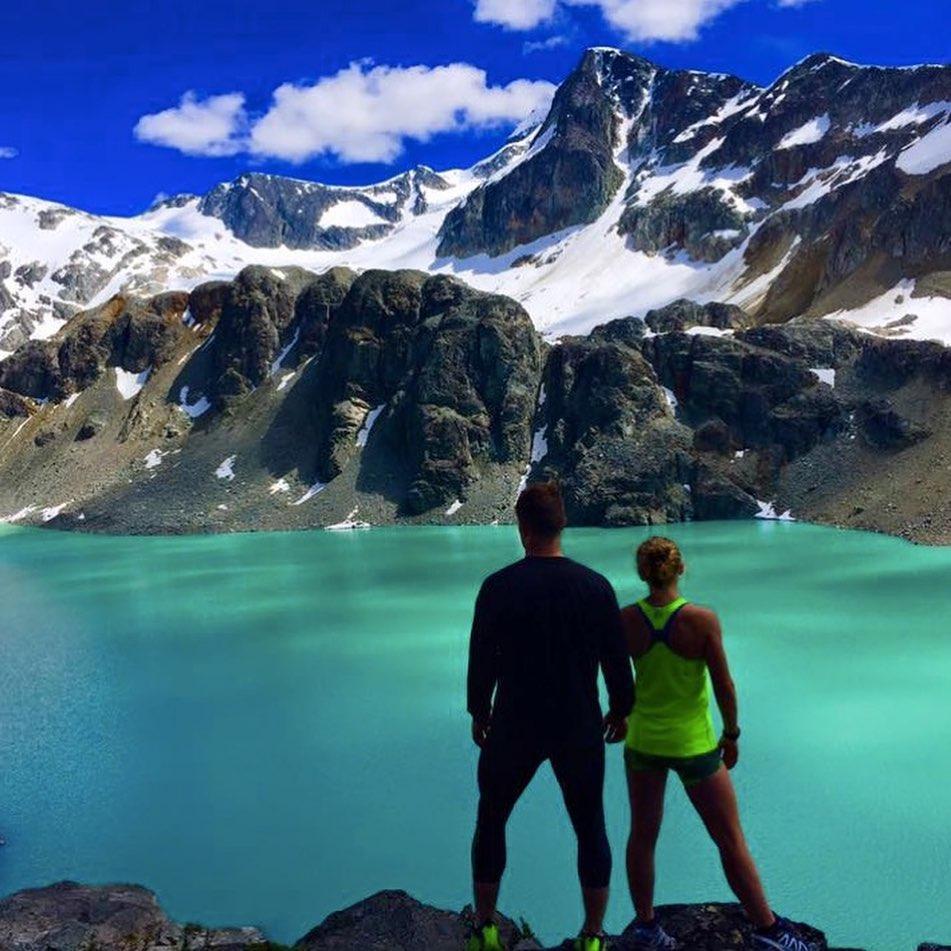 Hiking Wedgemont in Whistler, British Columbia.