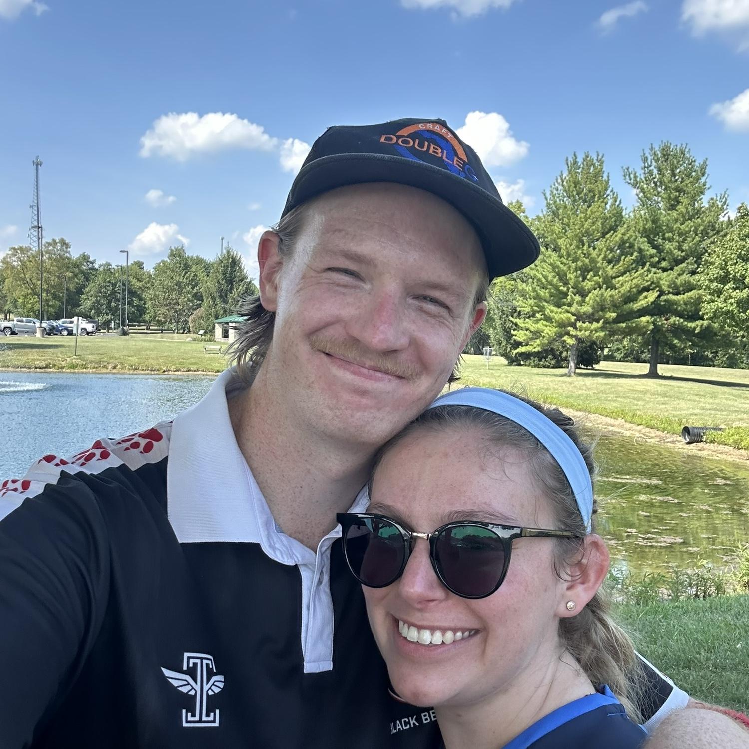 Us at our first doubles disc-golf tournament together!