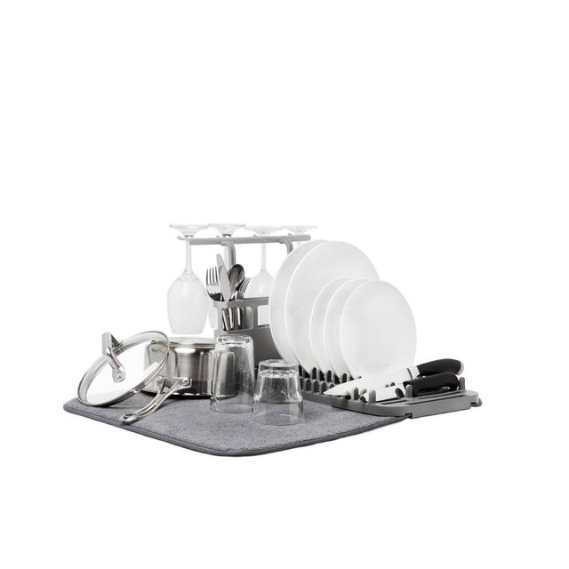 Umbra 18" Udry Dishrack Wet/Dry Mat Charcoal