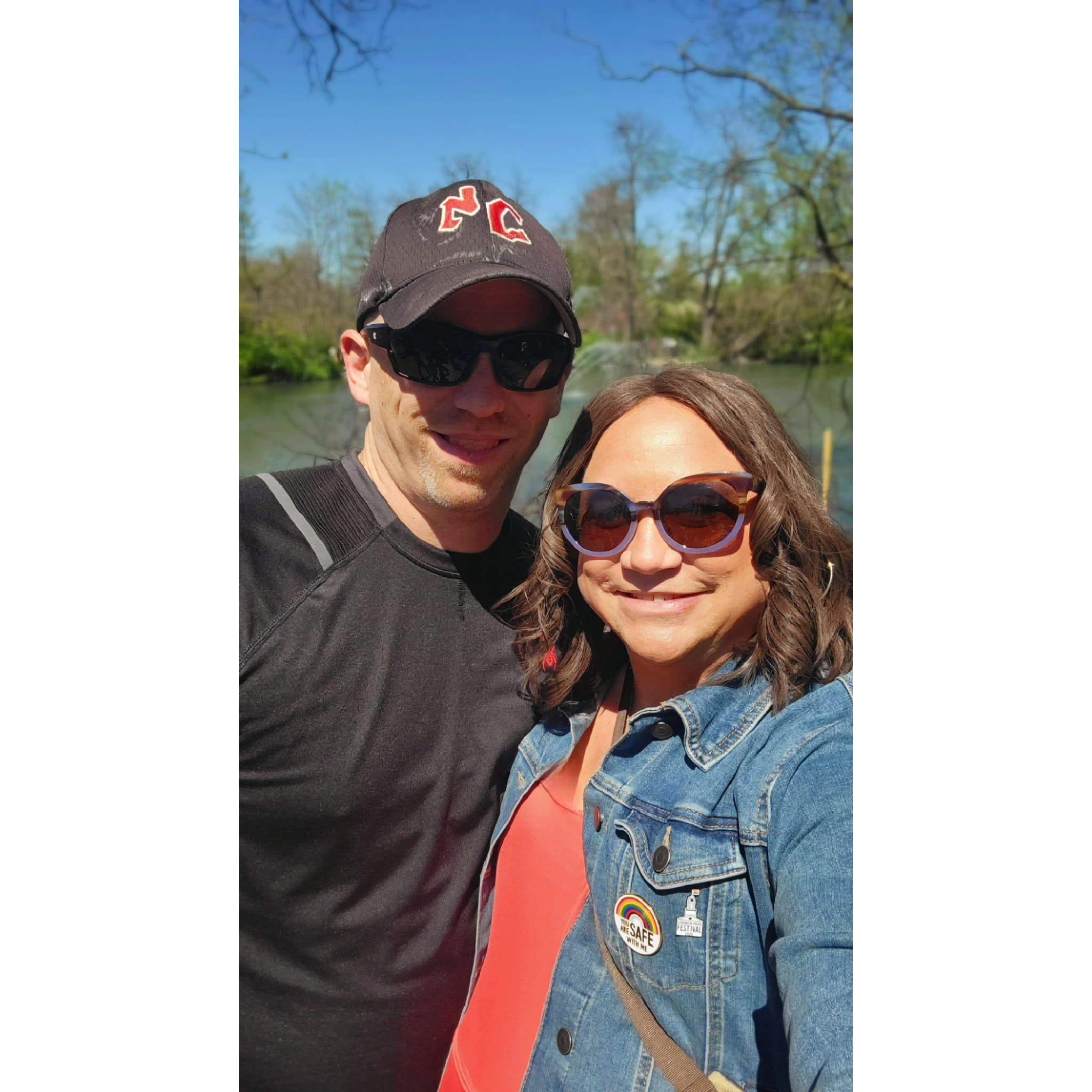 Our first trip to the Cincinnati Zoo, and we made it official as a couple that night