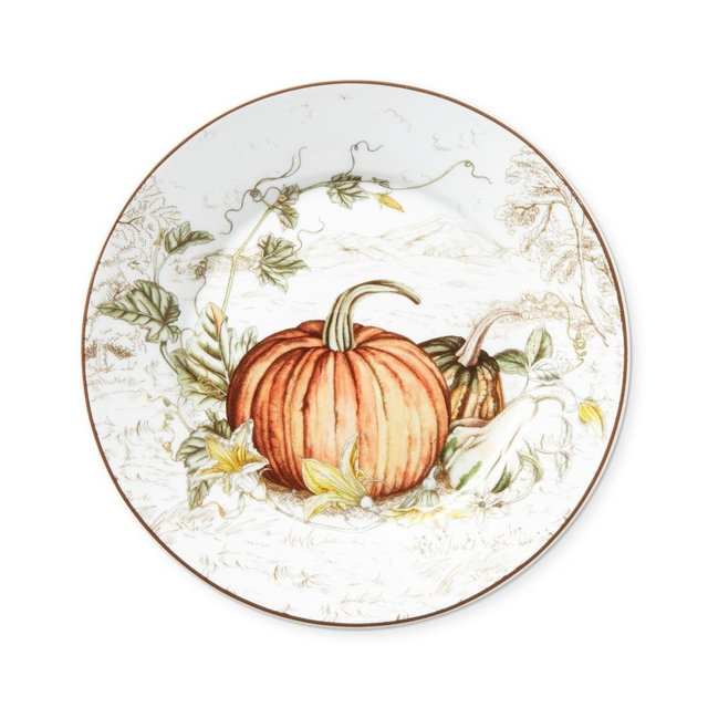 Plymouth Pumpkin Appetizer Plates, Set of 4
