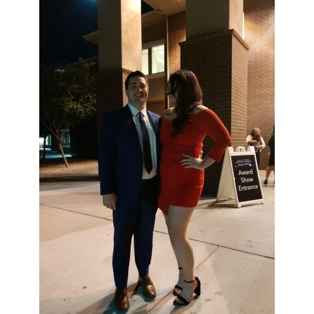May 2019- Bryan's work awards show. It was fun to get all dressed up together, and even more fun when all his coworkers did karaoke at the bar after!