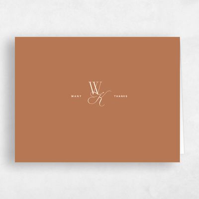 Tuscany, Brown Wedding Thank You - Lux Landscape
