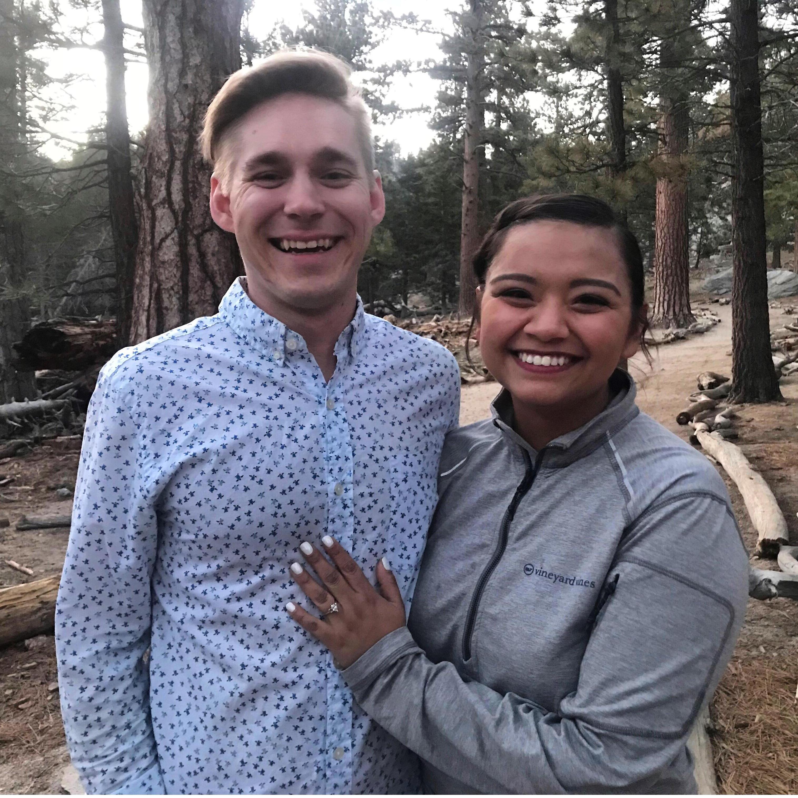 This was the first photo after we got engaged.