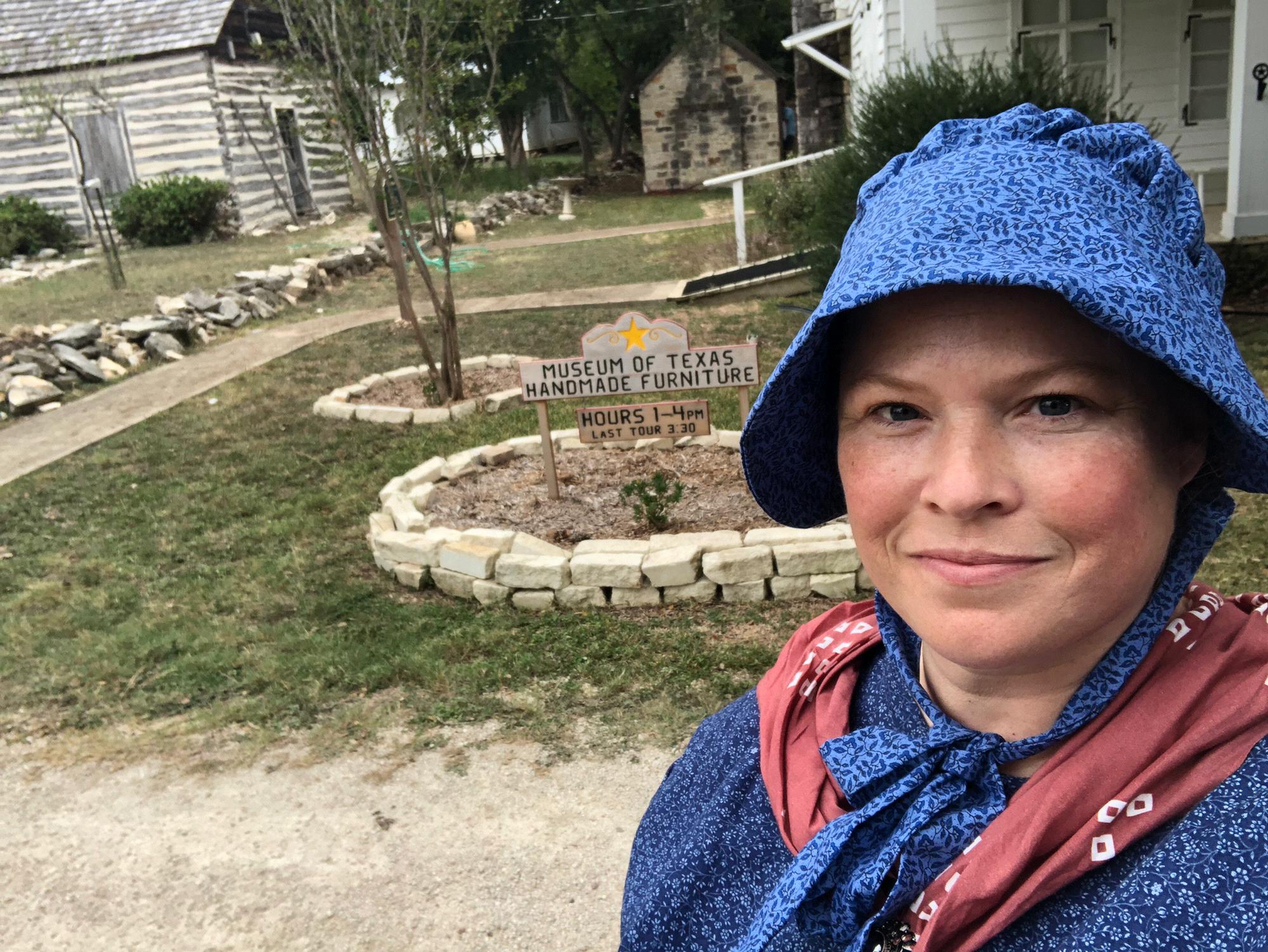 Before meeting George, I didn't know about living history. Now I am immersed in it. Who knew sewing, knitting, crocheting and wearing what I made could be so fun?!