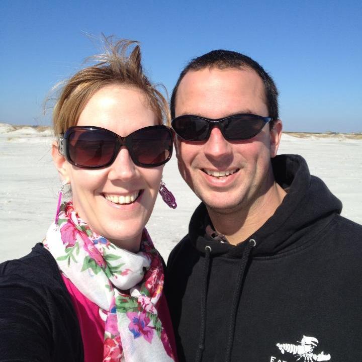 on the beach in North Carolina-it snowed that weekend!