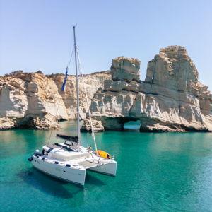 Full Day Catamaran Tour in Milos, Greece