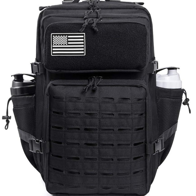QT&QY 25L/45L Military Tactical Backpack For Men Molle Daypack 3 Day Bug Out Bag Hiking Rucksack With Bottle Holder