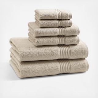 Long Twist 6-Piece Towel Set