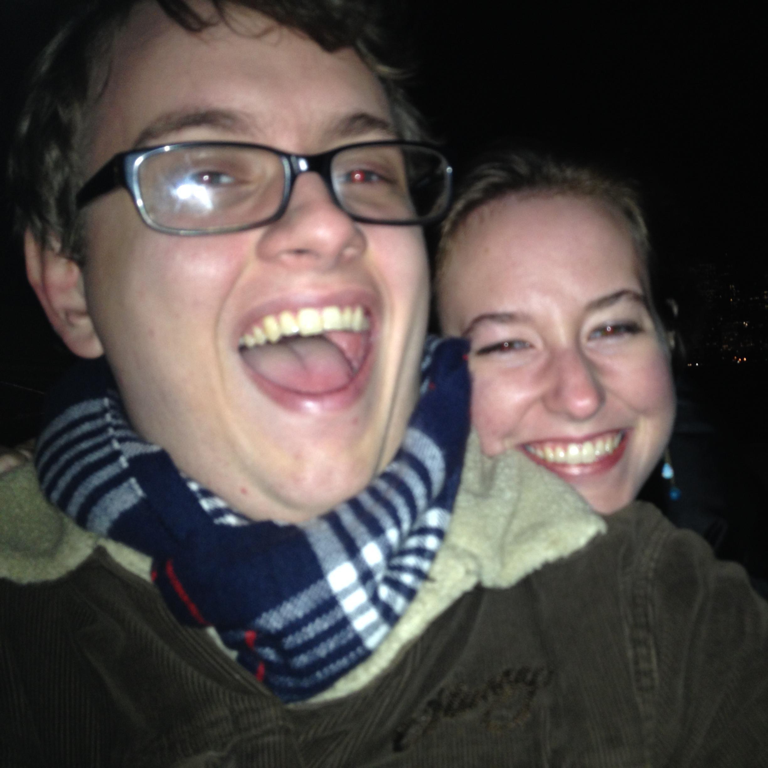 East River, October 24, 2013, Celebrating 5 years. You can't see it, but we're on a boat!