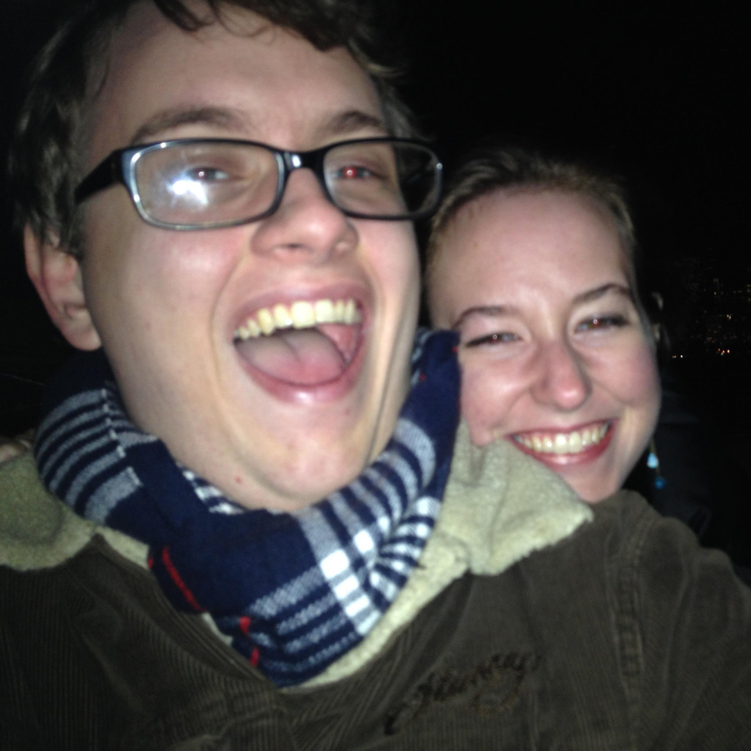 East River, October 24, 2013, Celebrating 5 years. You can't see it, but we're on a boat!