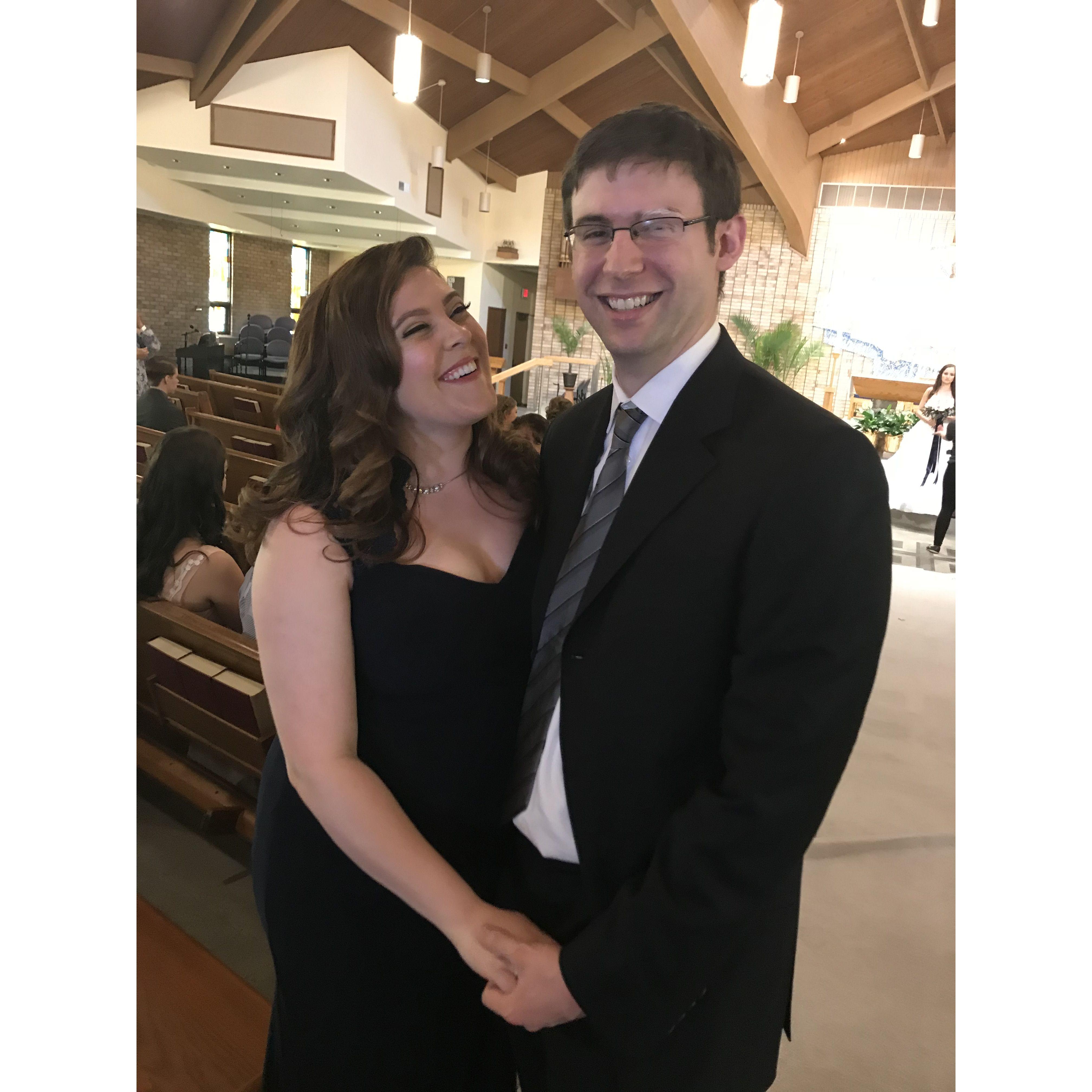 Kevin and Nicole at the wedding of Monica and Kris