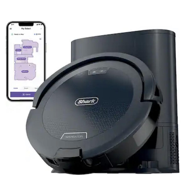 Shark - Navigator Robot Vacuum + Self-Empty Base - Gray