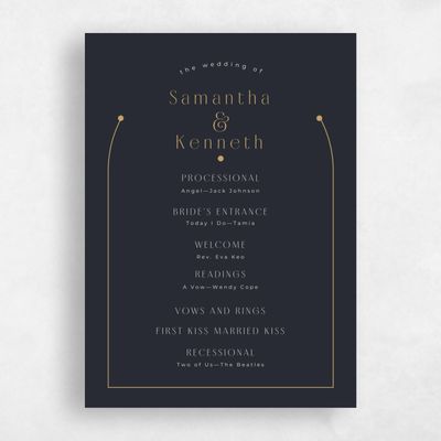 Ebony, Black Wedding Program - Suzi