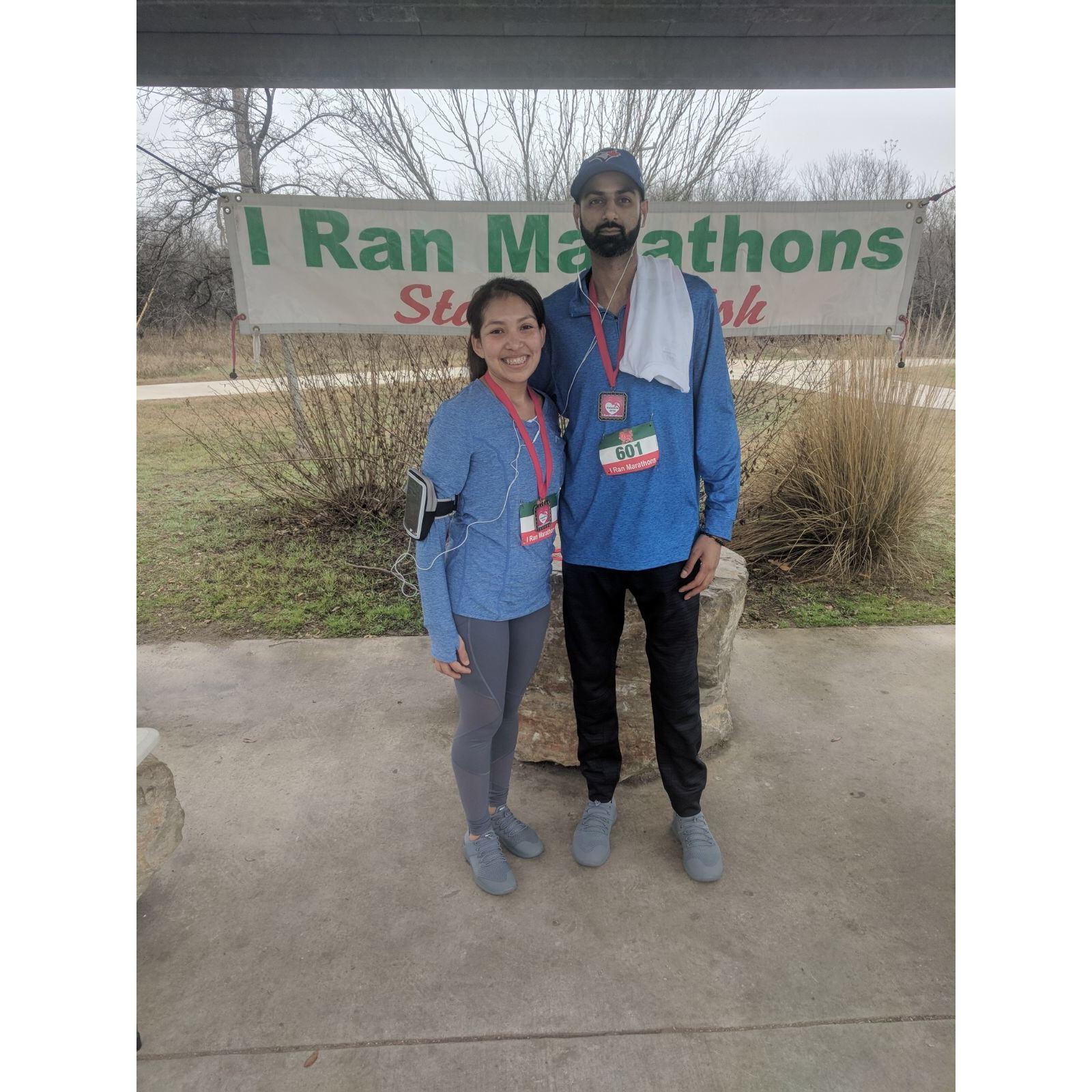Ran a half marathon _ San Antonio, Texas