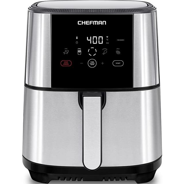 Chefman TurboTouch Air Fryer, The Most Compact And Healthy Way To Cook Oil-Free, One-Touch Digital Controls And Shake Reminder For The Perfect Crispy And Low-Calorie Finish