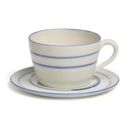 Soendergaard stripe breakfast cup and saucer 40cl