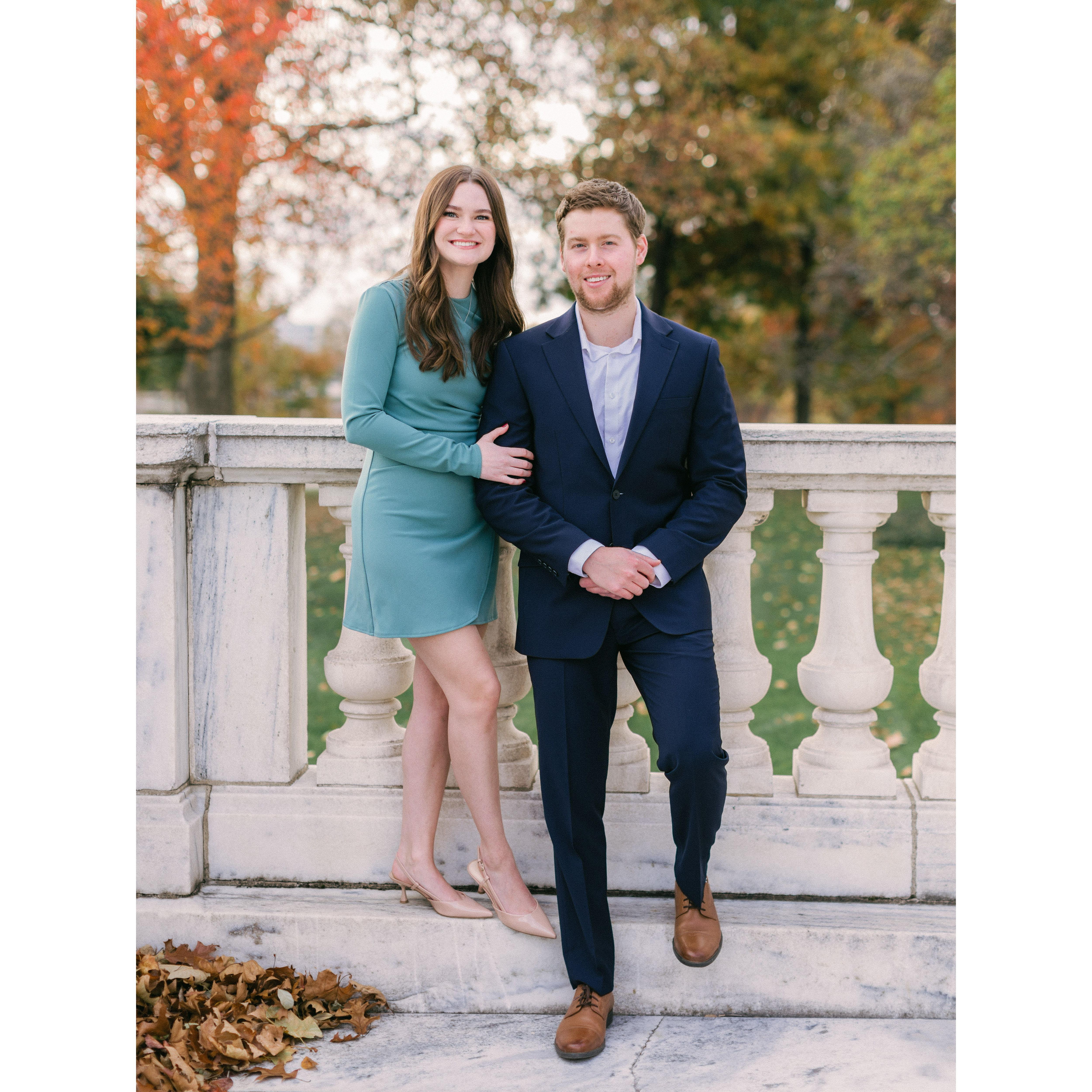 We took many of our engagement photos at the Cleveland Museum of Art. (fun fact: during one of Tara's first visits to Cleveland, Jake took Tara on a date here.)