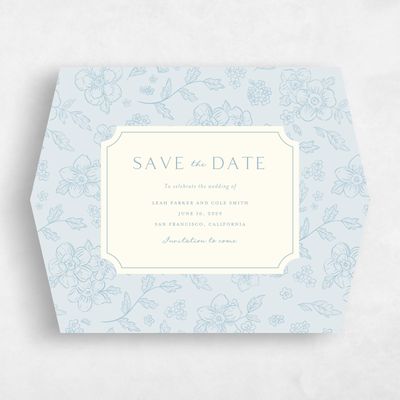 Blue Diamond Wedding Save the Date - Selindra Landscape
