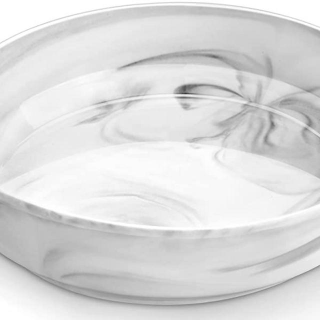 MALACASA Pie Pan, Lasagna Pan, Baking Tart Pan, 1.6 qt Deep Casserole Dish for Cooking, Kitchen, Family Dinner, Banquet and Daily Use,8.5 x 9.8 x 2.5 inch (B)