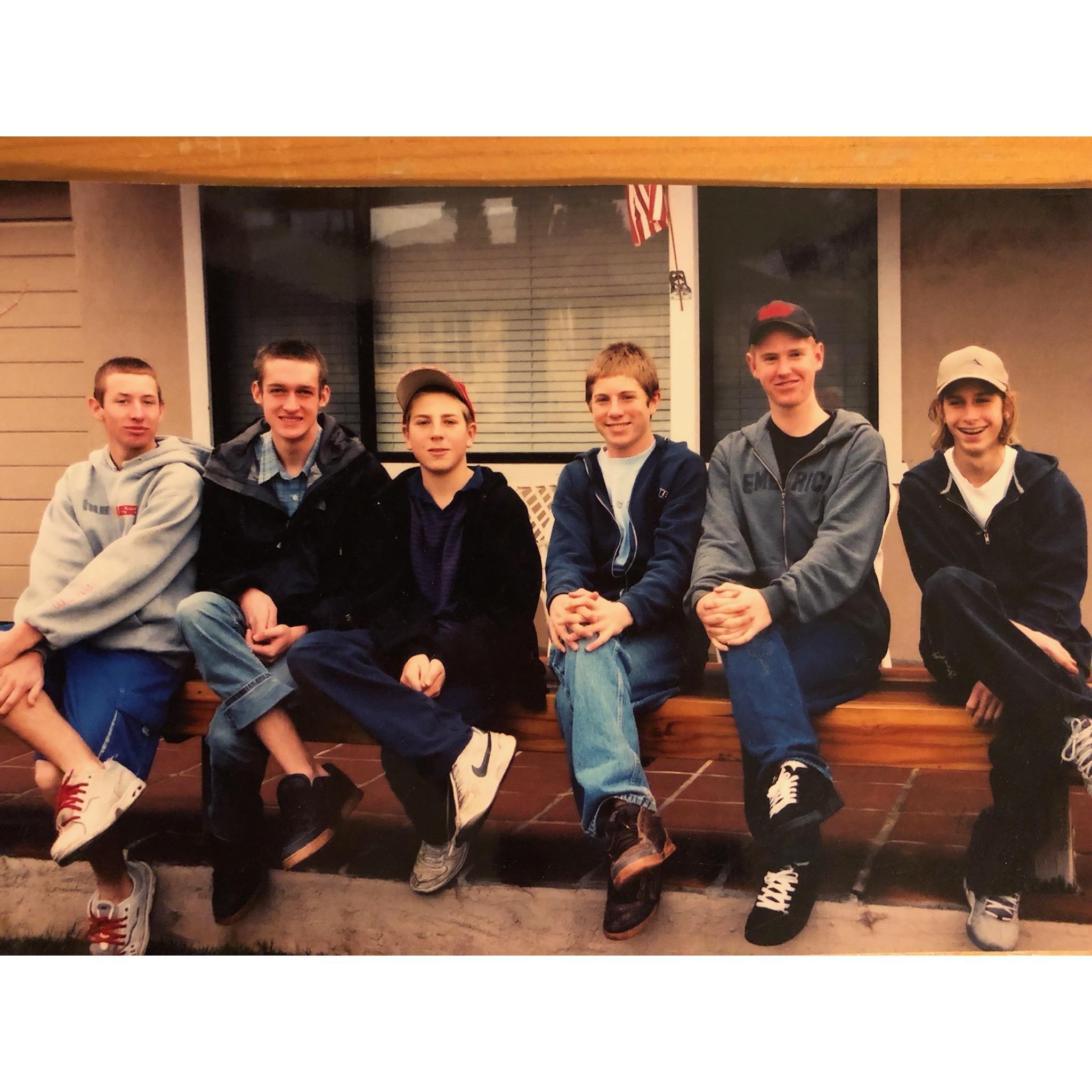 San Luis Obispo trip with the fellas - sometime in high school (Evan, Jason, Kevin, Andrew, Chris, Julien)