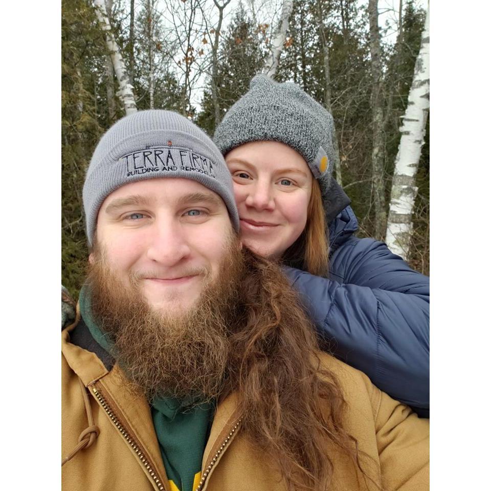 Winter hiking on a Door County Land Trust 
2019