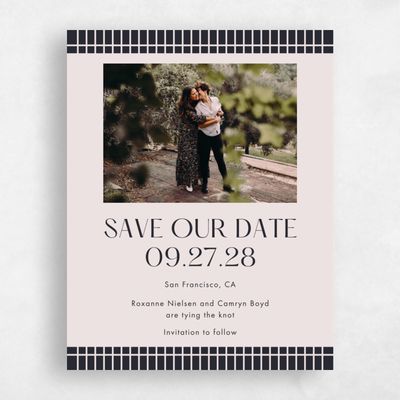 Light Mauve, Purple Wedding Save the Date - Redwood Photo